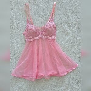 Pink Lace Lingerie Size S